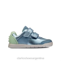 Clarks unisexo rex quest fst g fit clarks cuero azul medio BPDZ204703 cuero azul medio