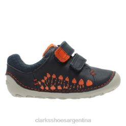Clarks unisexo ti ny trail fst g fit clarks cuero azul marino BPDZ204999 cuero azul marino
